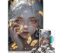 1000 Pieces for Adults Butterfly Girl Jigsaw Puzzles for Adults 1000 Pieces,Challenging Game for The Whole for Women, Gifts for Men 26x38cm