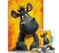 1000 Pieces for Adults Cartoon Donkey 1000 Piece Jigsaw Puzzle for Adults Teens,Educational Games Home Decoration Artists Collection, Fine Art (38x26cm)