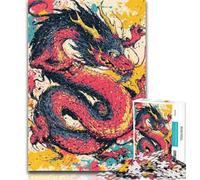 1000 Pieces for Adults Chinese Dragon Puzzles for Adults And Teenagers,Family Entertainment Toys Is Ideal As A Gift for The Whole Family 26x38cm