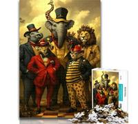 1000 Pieces for Adults Circus Animals 1000 Piece Jigsaw Puzzles for Teenagers,for Age 14+ Impossible Game Best Gift for Adults And Teenagers 26x38cm