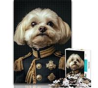 1000 Pieces for Adults Colonel Poodle Jigsaw Puzzles for Adults 1000 Pieces,Diy Modern Wall Art Unique Gift Home Decor 50x75cm