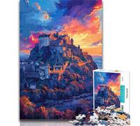 1000 Pieces for Adults Colored Castell Caernarfon Adult Jigsaws 1000 Piece,Toys Educational Games Stress Relieving Parent-child Interaction 50x75cm