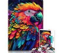 1000 Pieces for Adults Colorful Art Parrot Adult Jigsaws 1000 Piece,Educational Toys Is Ideal As A Gift for The Whole Family 75x50cm