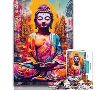 1000 Pieces for Adults Colorful Buddha Adult Jigsaws 1000 Piece,Educational Toys Is Ideal As A Gift for The Whole Family 26x38cm