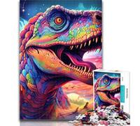 1000 Pieces for Adults Colorful Dinosaur 1000 Piece Jigsaw Puzzle for Adults Teens,Educational Games Home Decoration Artists Collection, Fine Art 75x50cm