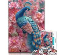 1000 Pieces for Adults Colorful Peacock Jigsaw Puzzles for Adults 1000 Piece,is Ideal As Gifts for The Whole Family for And Age 14 26x38cm