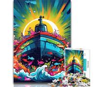 1000 Pieces for Adults Colorful Submarine Adult Jigsaws 1000 Piece,Educational Toys Is Ideal As A Gift for The Whole Family 26x38cm