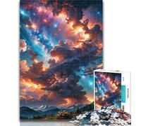 1000 Pieces for Adults Coloured Clouds And Storms 1000 Piece Jigsaw Puzzles for Adults Gifts,is Ideal As Gifts for The Whole Family for And Age 14 50x75cm