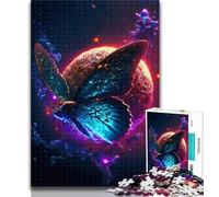 1000 Pieces for Adults Cosmic Nebula Butterfly Jigsaw Puzzles for Adults,with Fully Interlocking Randomly Shaped Pieces for And 14 Years Old 50x75cm