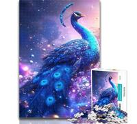 1000 Pieces for Adults Cosmic Peacock Puzzles for Adults And Teenagers,Family Entertainment Toys Is Ideal As A Gift for The Whole Family 50x75cm