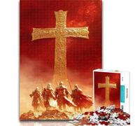 1000 Pieces for Adults Crusade Army Knight 1000 Piece Jigsaw Puzzles for Adults Gifts,Artists Collection, Fine Art for Age 14 Years Up 50x75cm