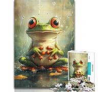1000 Pieces for Adults Cute Frog Jigsaw Puzzles for Adults 1000 Pieces,for Is Ideal As A Gift for The Whole Family for And 14 Years Old 50x75cm
