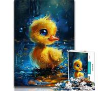 1000 Pieces for Adults Cute Little Yellow Duck Jigsaw Puzzles for Teenagers 1000 Pieces,Toy Intellectual Game Artists Collection, Fine Art (50x75cm)