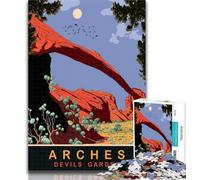 1000 Pieces for Adults Devils Garden Utah 1000 Piece Jigsaw Puzzles for Adults Gifts,Toys Educational Games Stress Relieving Wall Decoration 26x38cm