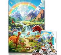 1000 Pieces for Adults Dinosaur World Jigsaws 1000 Pieces for Adults,Educational Game for Birthday, Chrismas for And 14 Years Old 26x38cm