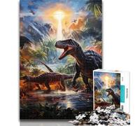 1000 Pieces for Adults Dinosaur World Puzzles for Teenagers 1000 Pieces,Birthday Gift Idea for Adults, Family Game And Hobby 26x38cm