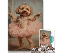 1000 Pieces for Adults Dog Dancing Ballet Jigsaw Puzzles for Adults 1000 Pieces,for Is Ideal As A Gift for The Whole Family for And 14 Years Old 26x38cm