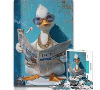 1000 Pieces for Adults Duck on The Toilet Jigsaw Puzzles for Teenagers,Learning Educational Toy for Is Ideal As A Gift for The Whole Family 50x75cm