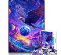 1000 Pieces for Adults Eagle And Earth Jigsaw Puzzles for Teenagers 1000,Learning Educational Toy for Is Ideal As A Gift for The Whole Family 75x50cm