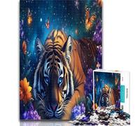 1000 Pieces for Adults Fallen Tiger Jigsaw Puzzles for Adults 1000 Pieces,Challenging Game for The Whole for Women, Gifts for Men 26x38cm