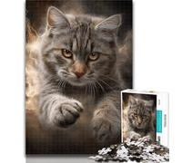 1000 Pieces for Adults Fantasy Cat Jigsaw Puzzles for Adults 1000 Pieces,Diy Modern Wall Art Unique Gift Home Decor 26x38cm