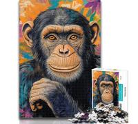 1000 Pieces for Adults Fantasy Chimpanzee Jigsaws Puzzles 1000 Pieces for Teenagers Gifts,Unique Birthday And Gifts for Age 14+ 26x38cm