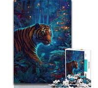 1000 Pieces for Adults Fantasy Tiger Jigsaws Puzzles 1000 Pieces for Teenagers Gifts,Vibrant And Unique Design Relaxing & Challenging Puzzle Experience (50x75cm)