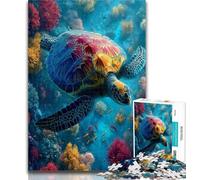 1000 Pieces for Adults Fantasy Turtle Jigsaw Puzzles for Teenagers,Learning Educational Toy for Is Ideal As A Gift for The Whole Family 50x75cm