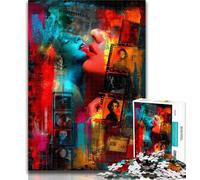 1000 Pieces for Adults Film Collage Jigsaw Puzzle 1000 Pieces for Adults,Challenging Game Toys for Is Ideal As A Gift for The Whole Family 26x38cm