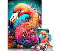 1000 Pieces for Adults Flamingo 1000 Piece Jigsaw Puzzle for Adults Teens,Educational Games Home Decoration Artists Collection, Fine Art 75x50cm