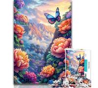 1000 Pieces for Adults Flower And Butterfly Puzzles for Adults And Teenagers,for Is Ideal As A Gift for The Whole Family for And 14 Years Old 26x38cm