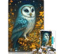 1000 Pieces for Adults Flower Owl Jigsaw Puzzles for Adults 1000 Pieces,Educational Games Home Decoration Artists Collection, Fine Art 26x38cm