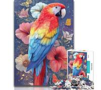 1000 Pieces for Adults Flowers And Parrots Jigsaw Puzzles for Teenagers 1000 Pieces,Family Game Stress Reliever Difficult Challenge Secret Santa Gifts 26x38cm