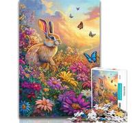 1000 Pieces for Adults Flowers And Rabbits Puzzles for Adults And Teenagers,Toys Educational Games Stress Relieving Wishlist with Santa Claus 26x38cm