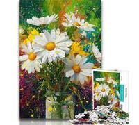 1000 Pieces for Adults Flowers in A Vase Painting Jigsaw Puzzles for Adults 1000 Pieces,Artistic Wall Decor & Birthday Gift Idea for Friends, Home Office 26x38cm