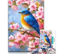 1000 Pieces for Adults Flowers Sparrow Jigsaw Puzzles for Adults 1000 Pieces,for Is Ideal As A Gift for The Whole Family for And 14 Years Old 50x75cm