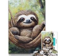 1000 Pieces for Adults Forest Sloth 1000 Piece Jigsaw Puzzle for Adults Teens,Vibrant And Unique Design Relaxing & Challenging Puzzle Experience 50x75cm
