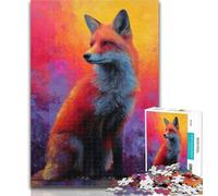 1000 Pieces for Adults Fox Sunset Jigsaws Puzzles 1000 Pieces for Teenagers Gifts,Vibrant And Unique Design Relaxing & Challenging Puzzle Experience 26x38cm