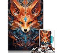 1000 Pieces for Adults Foxes Colourful Jigsaw Puzzles for Teenagers,Learning Educational Toy for Is Ideal As A Gift for The Whole Family 50x75cm