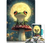 1000 Pieces for Adults Frog Under The Moon Puzzles for Adults And Teenagers,for Is Ideal As A Gift for The Whole Family for And 14 Years Old 50x75cm