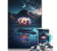 1000 Pieces for Adults Galaxy Art Lotus Jigsaw Puzzles for Teenagers 1000 Piece,Toys Educational Games Stress Relieving Great Gifts And Toys 26x38cm