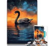 1000 Pieces for Adults Galaxy Black Swan Adult Jigsaws 1000 Piece,Educational Toys Is Ideal As A Gift for The Whole Family 26x38cm