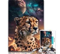 1000 Pieces for Adults Galaxy Cheetah Jigsaws Puzzles 1000 Pieces for Teenagers Gifts,Vibrant And Unique Design Relaxing & Challenging Puzzle Experience 50x75cm