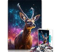 1000 Pieces for Adults Galaxy Deer Jigsaw Puzzles for Adults 1000 Pieces,Challenging Game for The Whole for Women, Gifts for Men 50x75cm