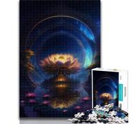 1000 Pieces for Adults Galaxy Fantasy Lotus Jigsaw Puzzles for Adults 1000 Pieces,Educational Games Home Decoration Artists Collection, Fine Art 50x75cm