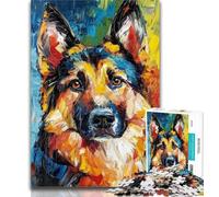 1000 Pieces for Adults German Shepherd Jigsaws 1000 Pieces for Adults,Toys Educational Games Stress Relieving Wall Decoration 26x38cm