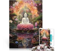 1000 Pieces for Adults Gifts Buddha - Zen Reflections Made of cardboard for 14+ Puzzle for Educational game for birthday and Christmas。size:38x52cm/14.96x20.47inch