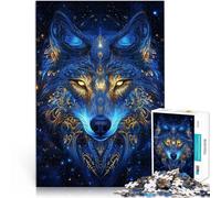 1000 Pieces for Adults Gifts In The Darkness Wolf Made of cardboard for 14+ Home Decoration Gifts Unique Birthday size:26x38cm/10.24x14.96inch