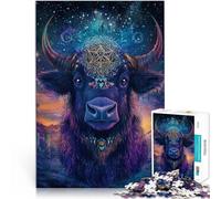 1000 Pieces for Adults Gifts Mythical Beast Bull Made of cardboard，for ages 14 and over Assembling the model 。size：26x38cm/10.24x14.96inch
