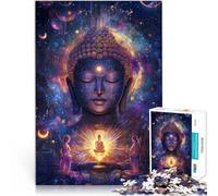 1000 Pieces for Adults Gifts Sacred Buddha statue Made of wood,for age 14+ Intellectual Game 。size:50x75cm/14.96x20.47inch